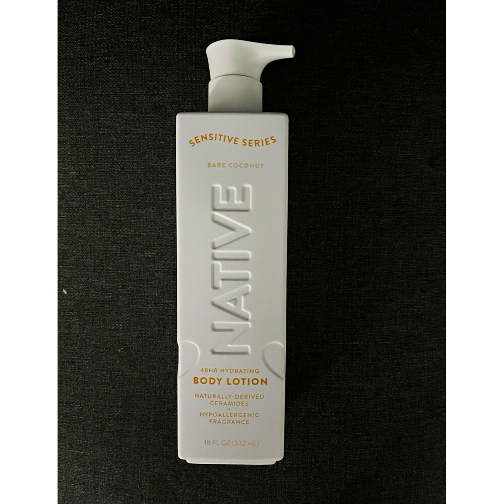 Native Sensitive Series Bare Coconut Hydrating Lotion Niacinamide+Ceramides 18oz
